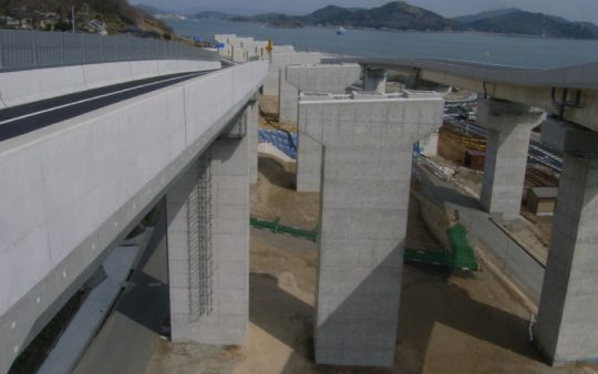 三原バイパス下木原高架橋下部工事