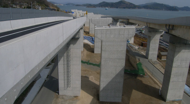 三原バイパス下木原高架橋下部工事