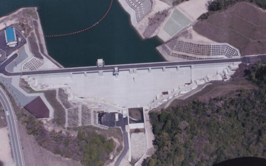 梶毛ダム本体工事